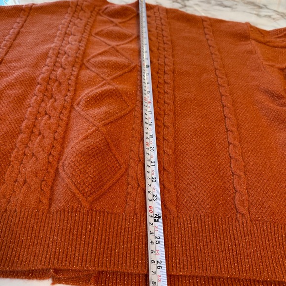 TAYLOR SWIFT CARDIGAN TLOAS The Life of a Showgirl Gold Orange Stars MD/LG NEW - Picture 12 of 15